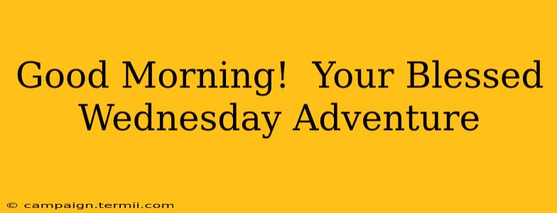 Good Morning!  Your Blessed Wednesday Adventure