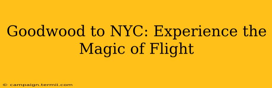 Goodwood to NYC: Experience the Magic of Flight