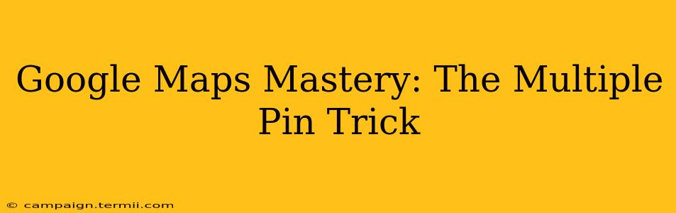 Google Maps Mastery: The Multiple Pin Trick