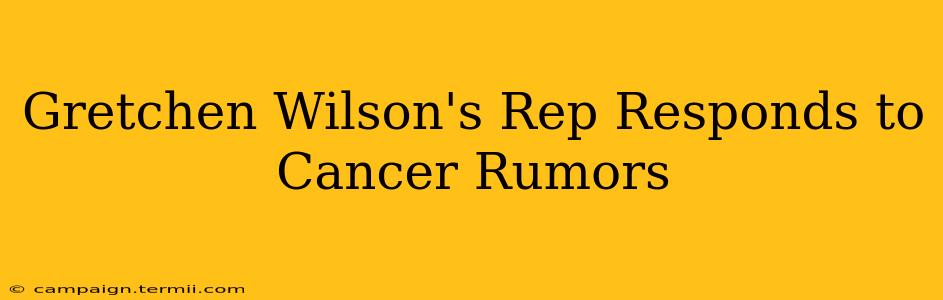 Gretchen Wilson's Rep Responds to Cancer Rumors