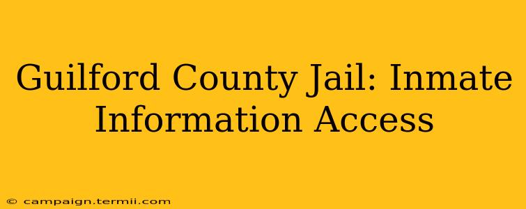 Guilford County Jail: Inmate Information Access