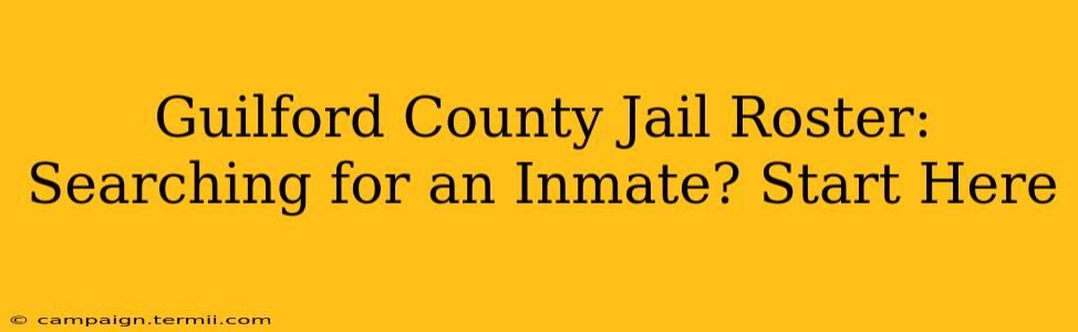 Guilford County Jail Roster: Searching for an Inmate? Start Here