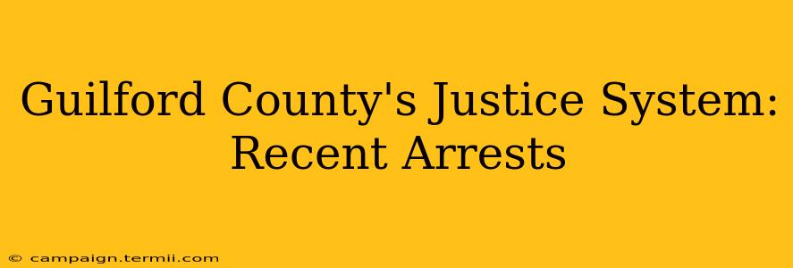 Guilford County's Justice System: Recent Arrests