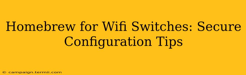 Homebrew for Wifi Switches: Secure Configuration Tips