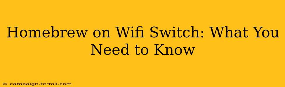 Homebrew on Wifi Switch: What You Need to Know