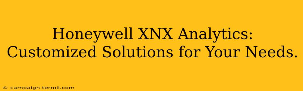 Honeywell XNX Analytics: Customized Solutions for Your Needs.