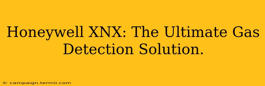 Honeywell XNX: The Ultimate Gas Detection Solution.