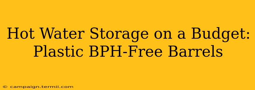 Hot Water Storage on a Budget: Plastic BPH-Free Barrels