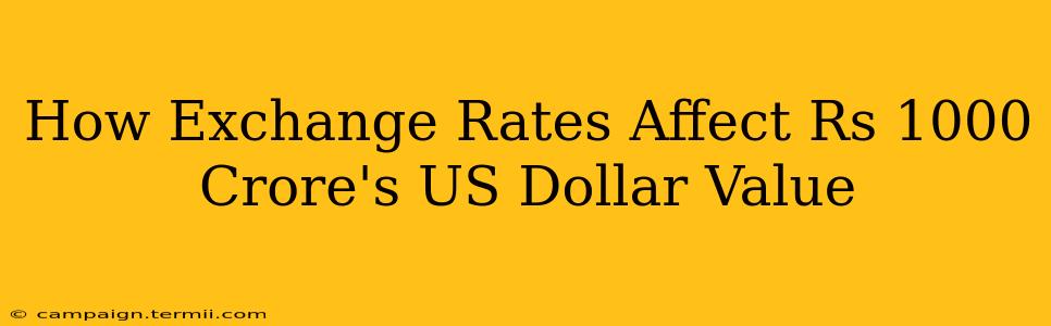 How Exchange Rates Affect Rs 1000 Crore's US Dollar Value