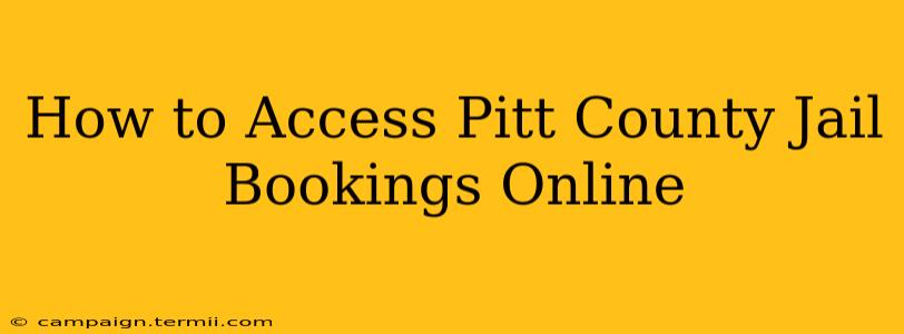 How to Access Pitt County Jail Bookings Online