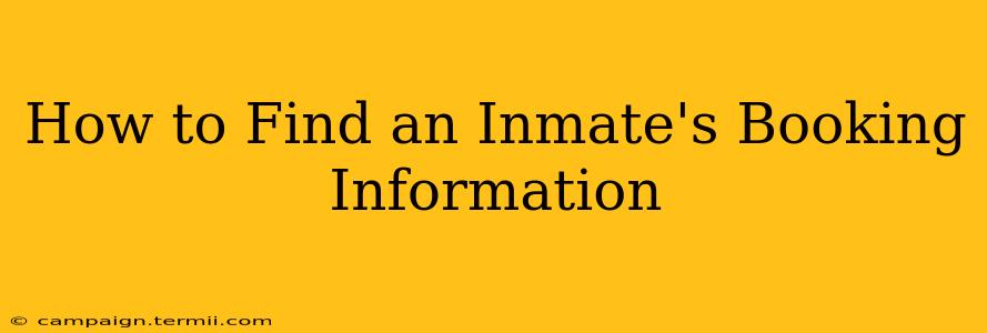 How to Find an Inmate's Booking Information