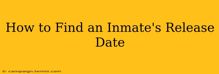 How to Find an Inmate's Release Date