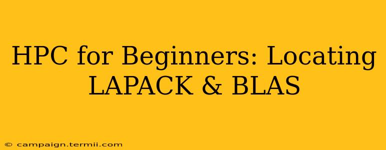 HPC for Beginners: Locating LAPACK & BLAS