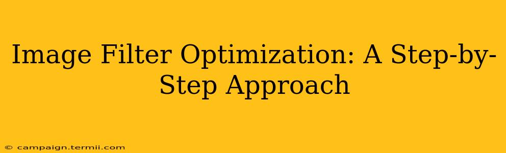 Image Filter Optimization: A Step-by-Step Approach