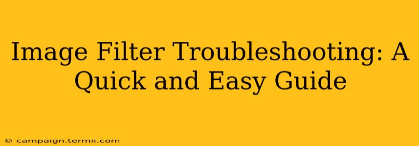 Image Filter Troubleshooting: A Quick and Easy Guide