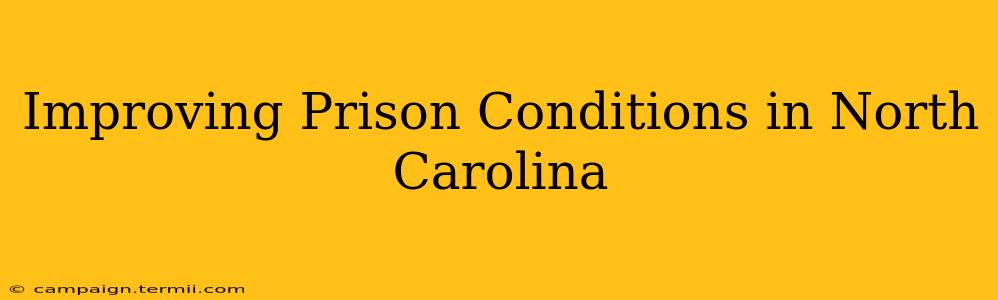 Improving Prison Conditions in North Carolina