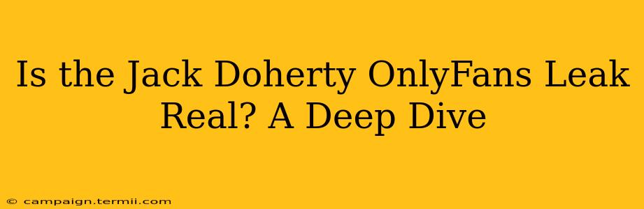 Is the Jack Doherty OnlyFans Leak Real? A Deep Dive