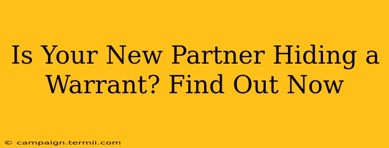 Is Your New Partner Hiding a Warrant? Find Out Now