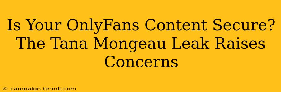 Is Your OnlyFans Content Secure? The Tana Mongeau Leak Raises Concerns