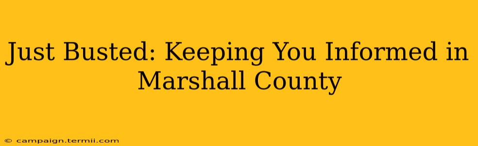 Just Busted: Keeping You Informed in Marshall County