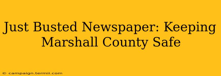 Just Busted Newspaper: Keeping Marshall County Safe