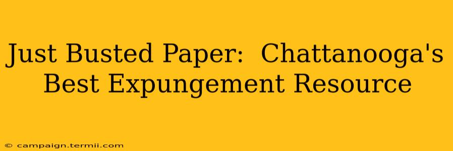 Just Busted Paper:  Chattanooga's Best Expungement Resource