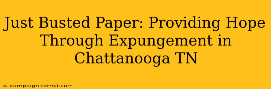 Just Busted Paper: Providing Hope Through Expungement in Chattanooga TN