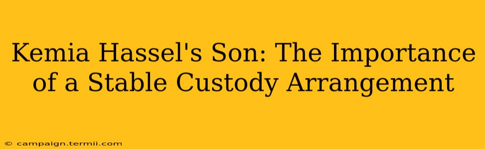 Kemia Hassel's Son: The Importance of a Stable Custody Arrangement