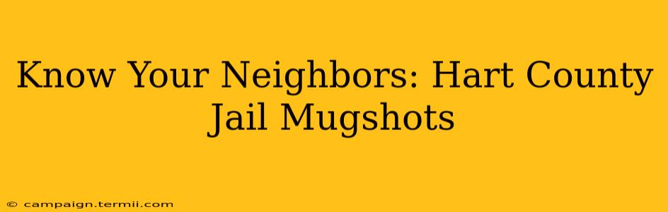 Know Your Neighbors: Hart County Jail Mugshots