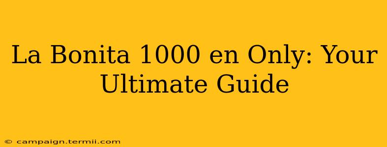 La Bonita 1000 en Only: Your Ultimate Guide