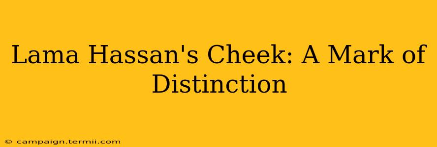 Lama Hassan's Cheek: A Mark of Distinction