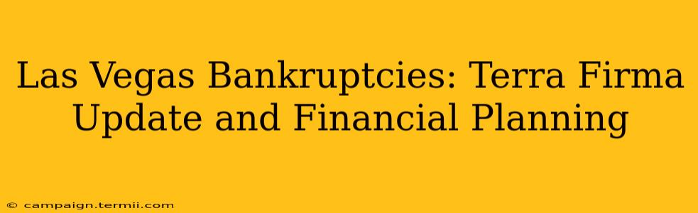 Las Vegas Bankruptcies: Terra Firma Update and Financial Planning