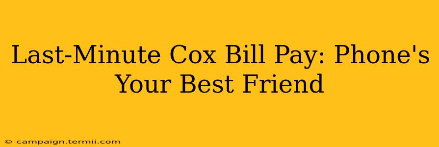 Last-Minute Cox Bill Pay: Phone's Your Best Friend