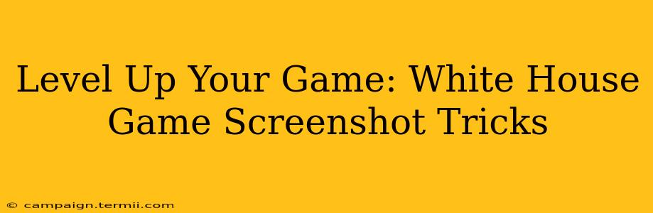 Level Up Your Game: White House Game Screenshot Tricks