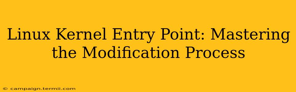 Linux Kernel Entry Point: Mastering the Modification Process