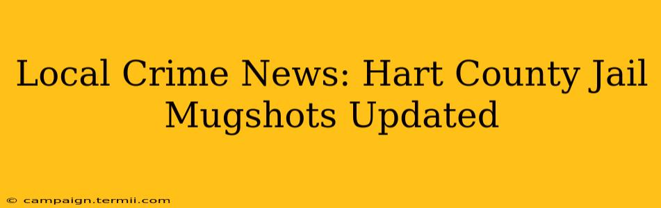 Local Crime News: Hart County Jail Mugshots Updated