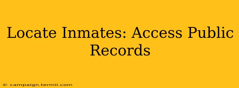 Locate Inmates: Access Public Records