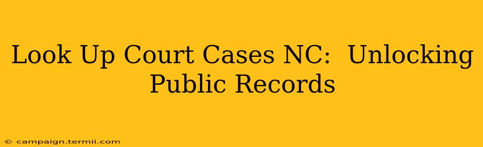 Look Up Court Cases NC:  Unlocking Public Records