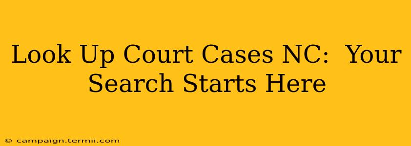 Look Up Court Cases NC:  Your Search Starts Here