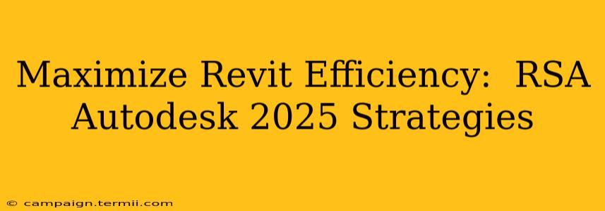 Maximize Revit Efficiency:  RSA Autodesk 2025 Strategies