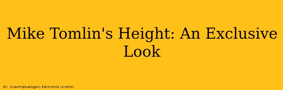 Mike Tomlin's Height: An Exclusive Look