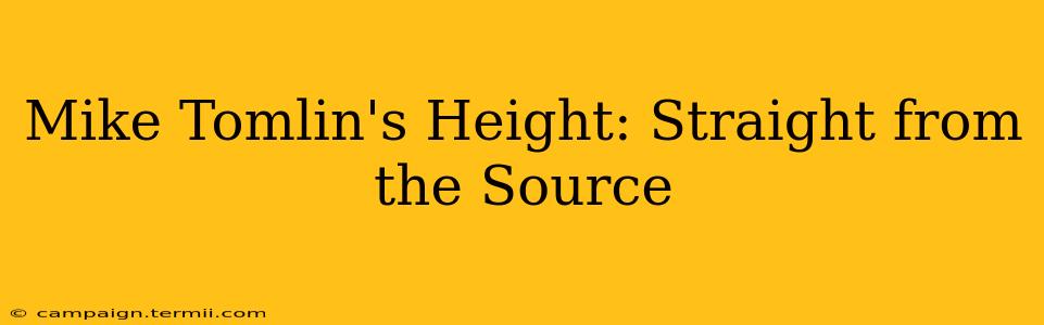 Mike Tomlin's Height: Straight from the Source