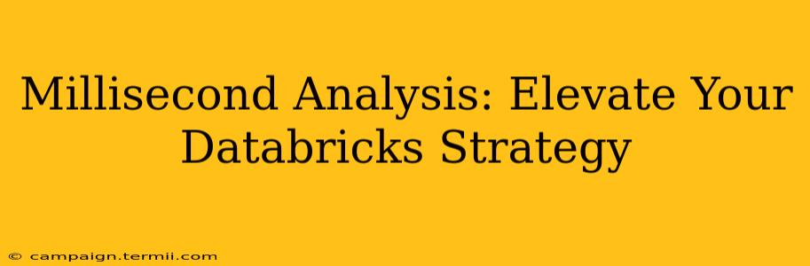 Millisecond Analysis: Elevate Your Databricks Strategy