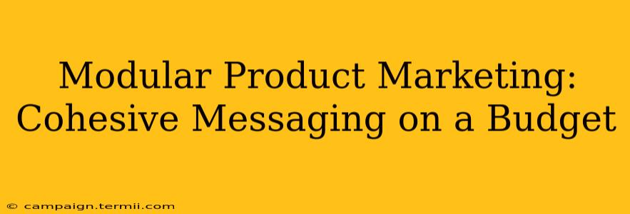 Modular Product Marketing: Cohesive Messaging on a Budget