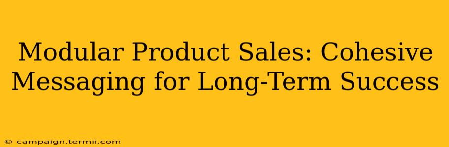 Modular Product Sales: Cohesive Messaging for Long-Term Success