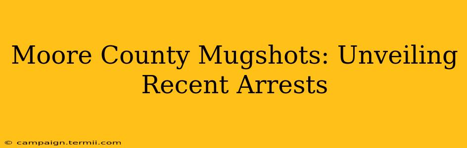 Moore County Mugshots: Unveiling Recent Arrests