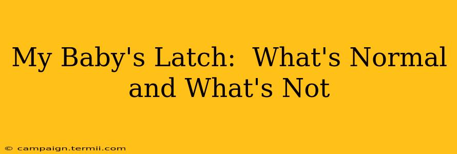 My Baby's Latch:  What's Normal and What's Not