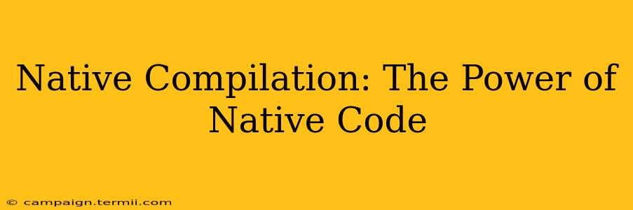 Native Compilation: The Power of Native Code