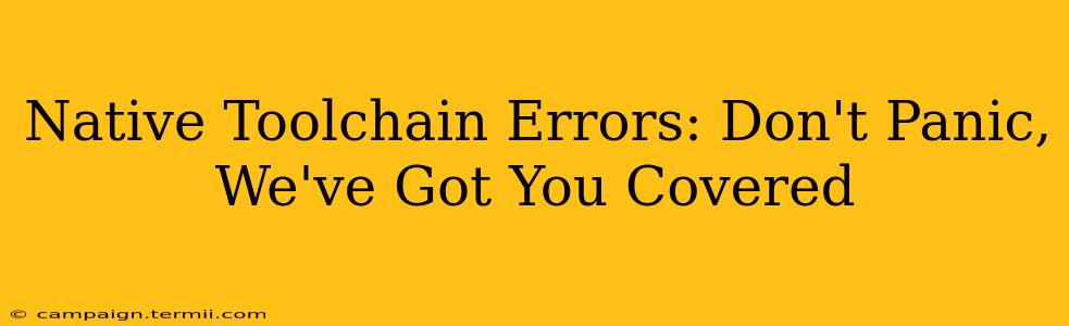 Native Toolchain Errors: Don't Panic, We've Got You Covered