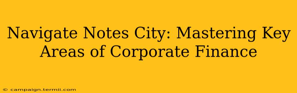 Navigate Notes City: Mastering Key Areas of Corporate Finance